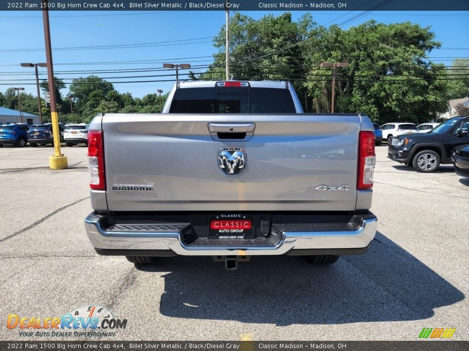 2022 Ram 1500 Big Horn Crew Cab 4x4 Billet Silver Metallic / Black/Diesel Gray Photo #10