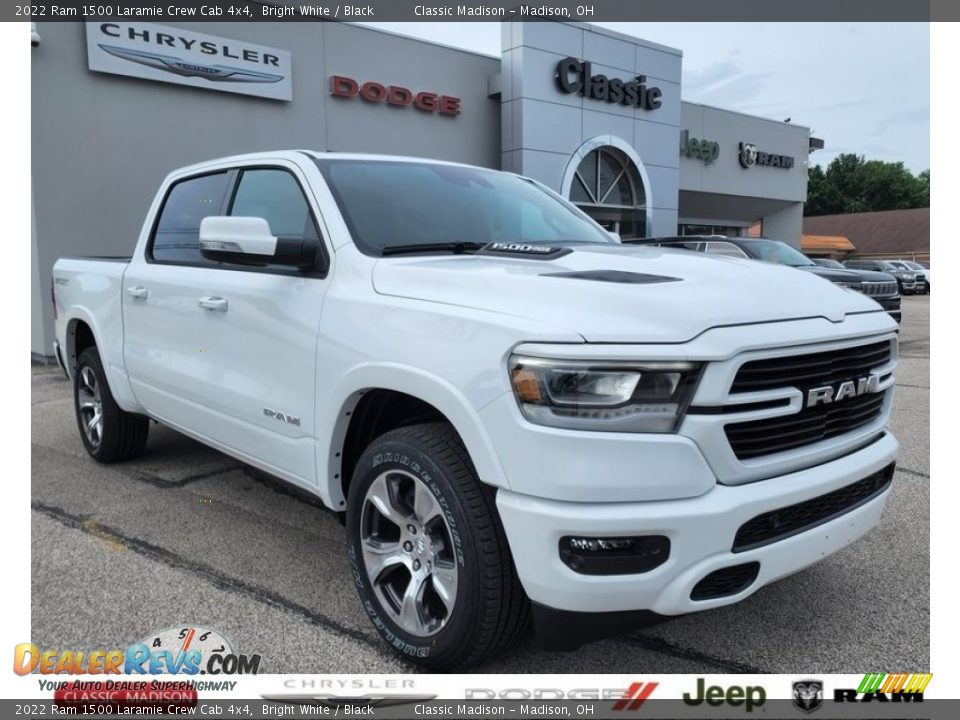 2022 Ram 1500 Laramie Crew Cab 4x4 Bright White / Black Photo #1