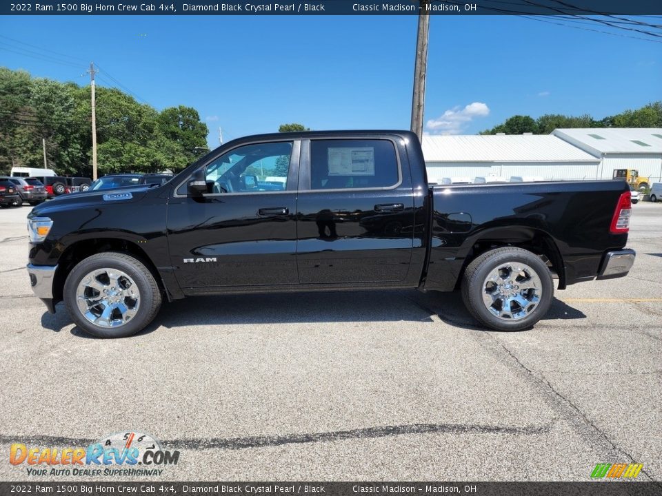 2022 Ram 1500 Big Horn Crew Cab 4x4 Diamond Black Crystal Pearl / Black Photo #8