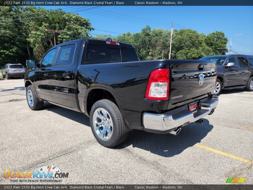 2022 Ram 1500 Big Horn Crew Cab 4x4 Diamond Black Crystal Pearl / Black Photo #9