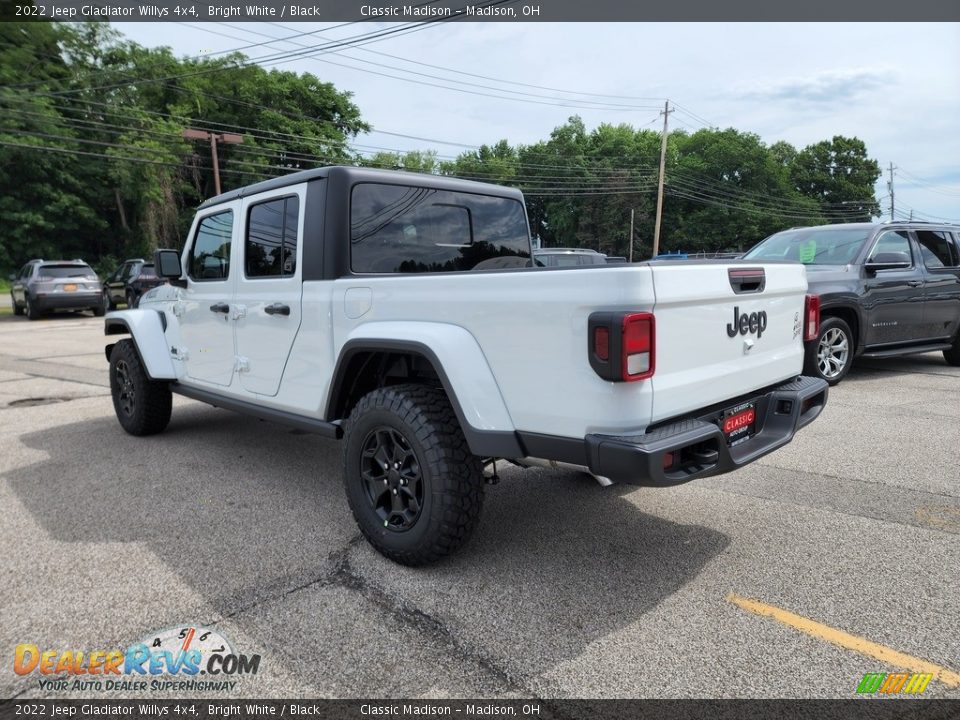 2022 Jeep Gladiator Willys 4x4 Bright White / Black Photo #9