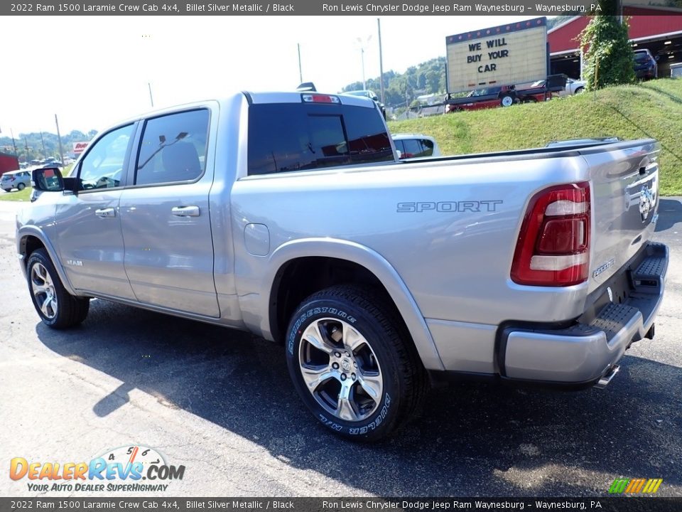 2022 Ram 1500 Laramie Crew Cab 4x4 Billet Silver Metallic / Black Photo #3