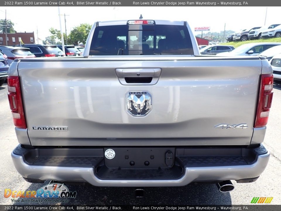 2022 Ram 1500 Laramie Crew Cab 4x4 Billet Silver Metallic / Black Photo #4