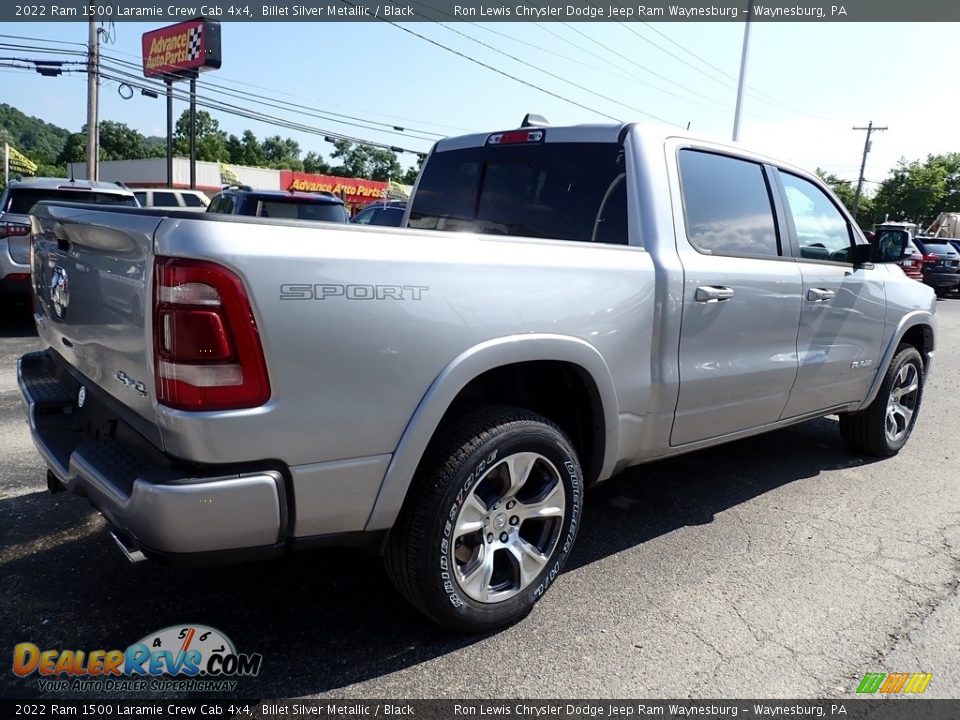 2022 Ram 1500 Laramie Crew Cab 4x4 Billet Silver Metallic / Black Photo #5