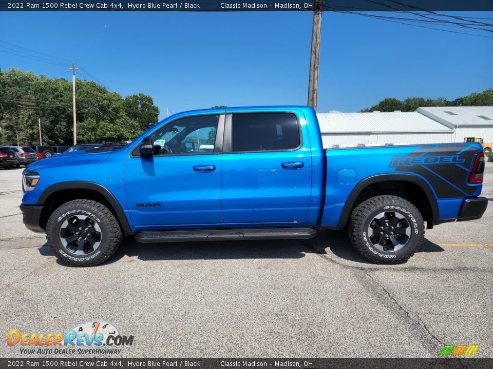 2022 Ram 1500 Rebel Crew Cab 4x4 Hydro Blue Pearl / Black Photo #8