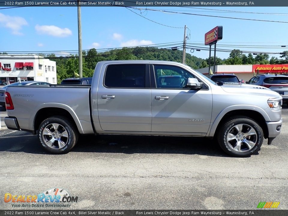 2022 Ram 1500 Laramie Crew Cab 4x4 Billet Silver Metallic / Black Photo #6