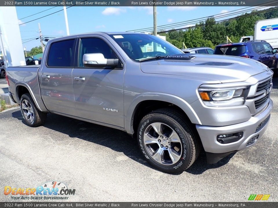 2022 Ram 1500 Laramie Crew Cab 4x4 Billet Silver Metallic / Black Photo #7