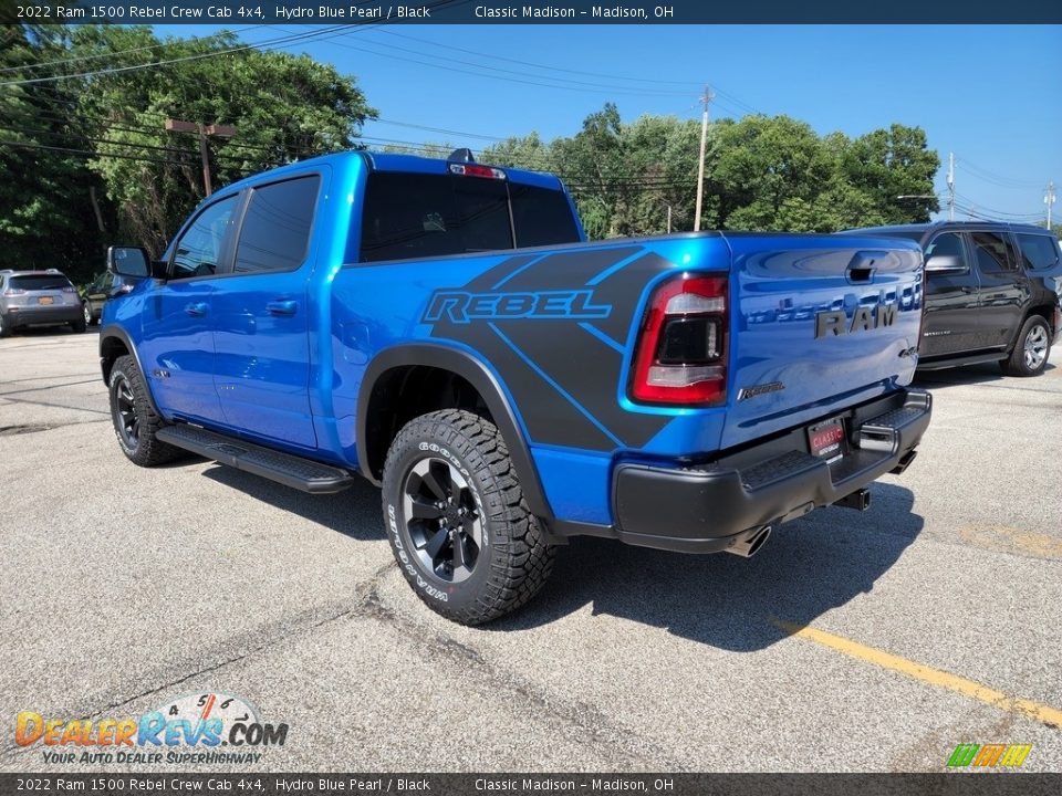 2022 Ram 1500 Rebel Crew Cab 4x4 Hydro Blue Pearl / Black Photo #9