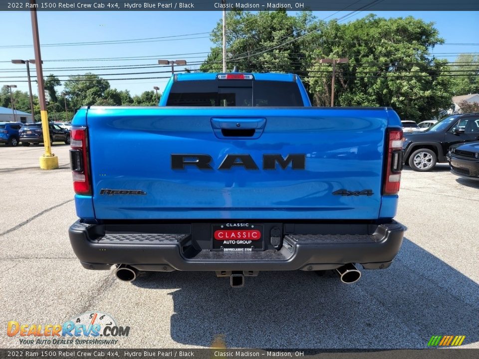 2022 Ram 1500 Rebel Crew Cab 4x4 Hydro Blue Pearl / Black Photo #10