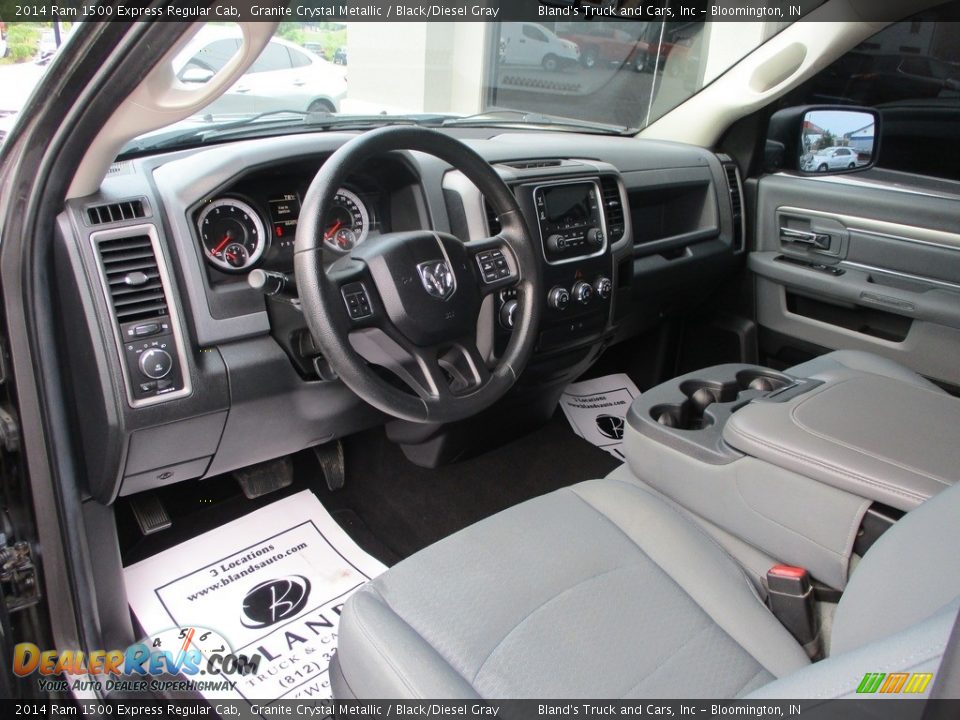 2014 Ram 1500 Express Regular Cab Granite Crystal Metallic / Black/Diesel Gray Photo #6