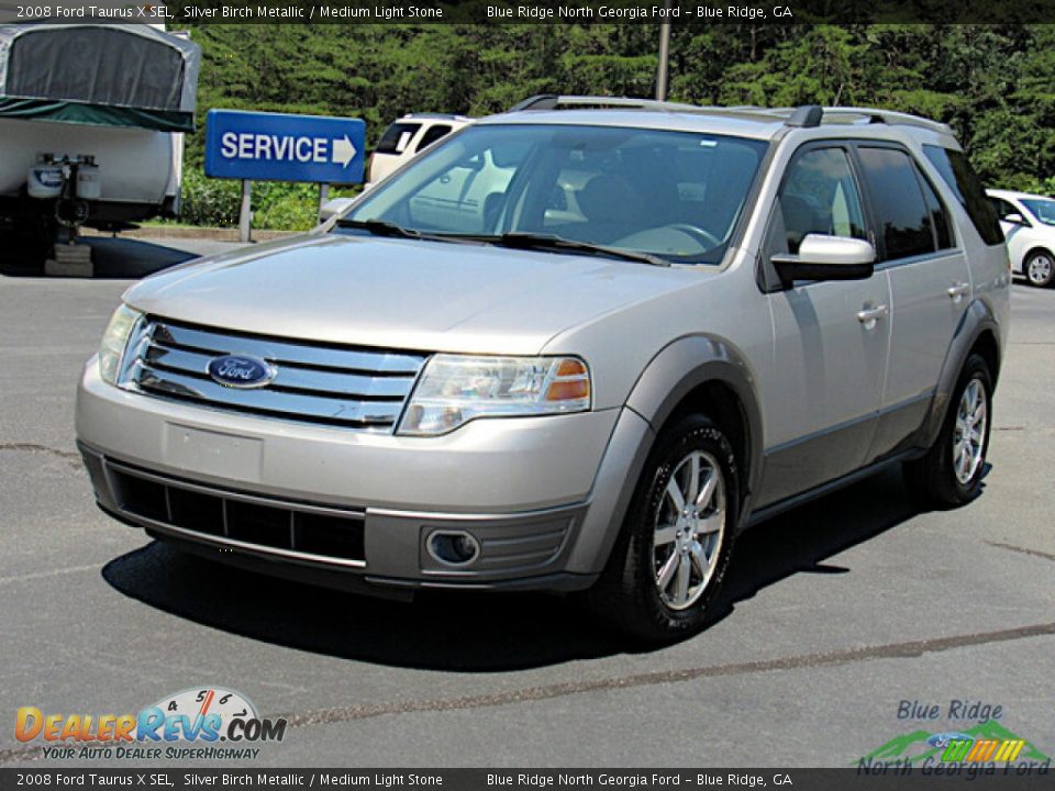 2008 Ford Taurus X SEL Silver Birch Metallic / Medium Light Stone Photo #1