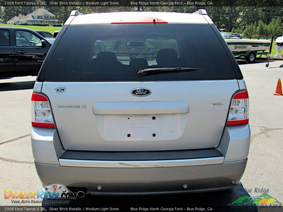 2008 Ford Taurus X SEL Silver Birch Metallic / Medium Light Stone Photo #4