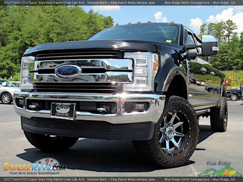 2017 Ford F350 Super Duty King Ranch Crew Cab 4x4 Shadow Black / King Ranch Mesa Antique Java Photo #1