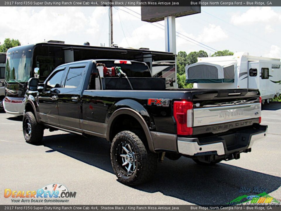 2017 Ford F350 Super Duty King Ranch Crew Cab 4x4 Shadow Black / King Ranch Mesa Antique Java Photo #3