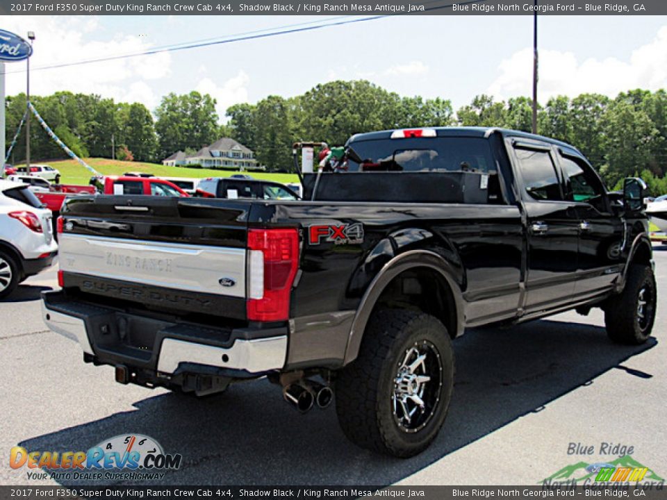 2017 Ford F350 Super Duty King Ranch Crew Cab 4x4 Shadow Black / King Ranch Mesa Antique Java Photo #5