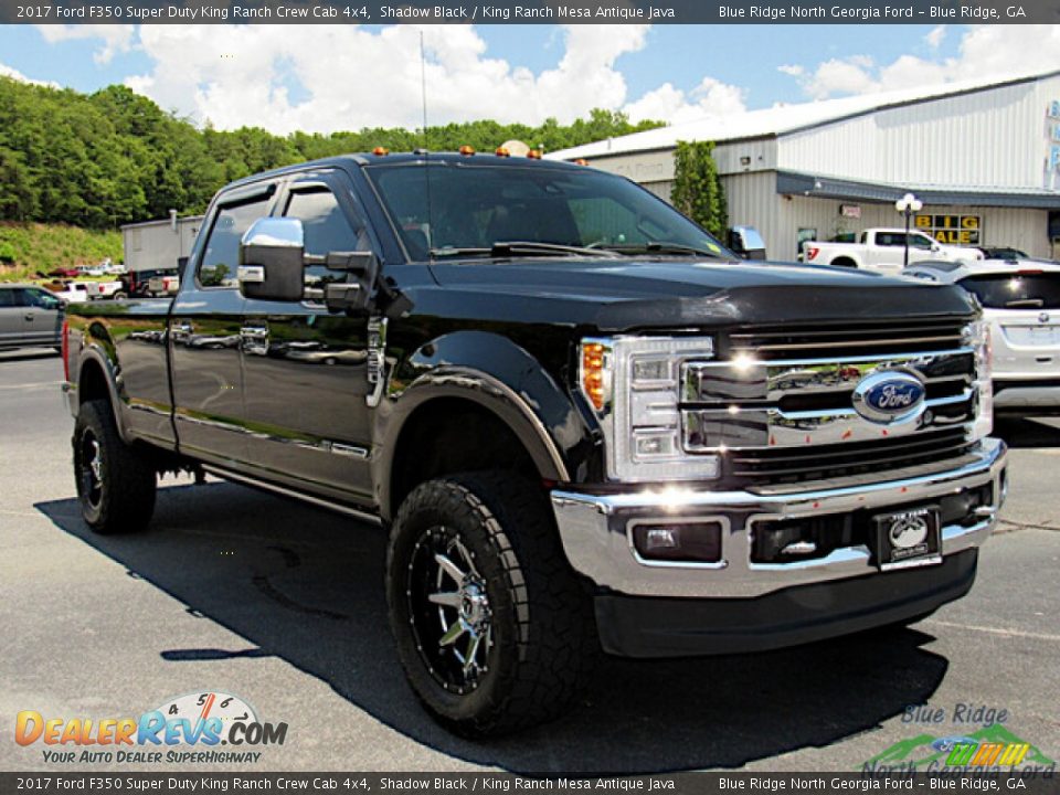 2017 Ford F350 Super Duty King Ranch Crew Cab 4x4 Shadow Black / King Ranch Mesa Antique Java Photo #7