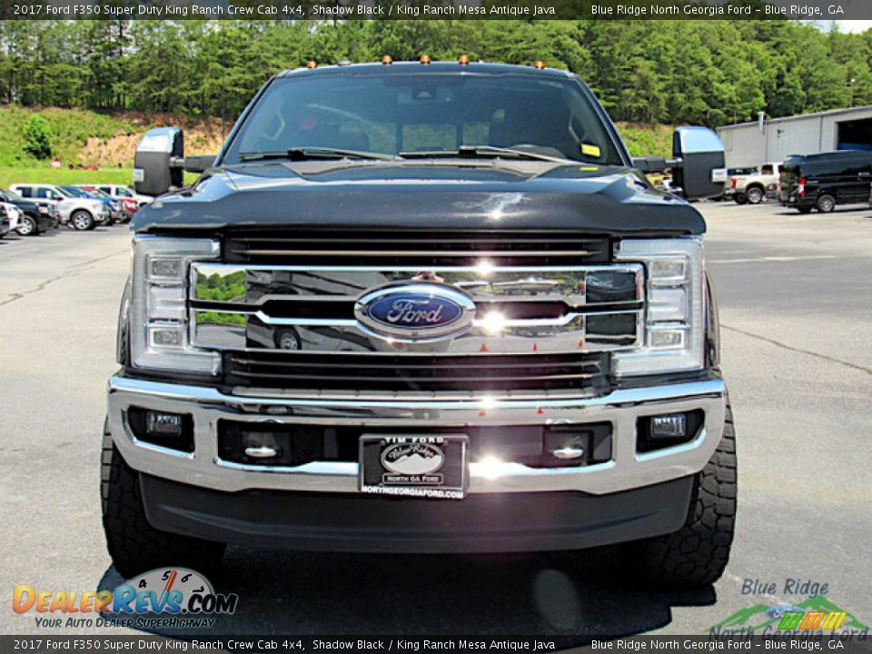 2017 Ford F350 Super Duty King Ranch Crew Cab 4x4 Shadow Black / King Ranch Mesa Antique Java Photo #8