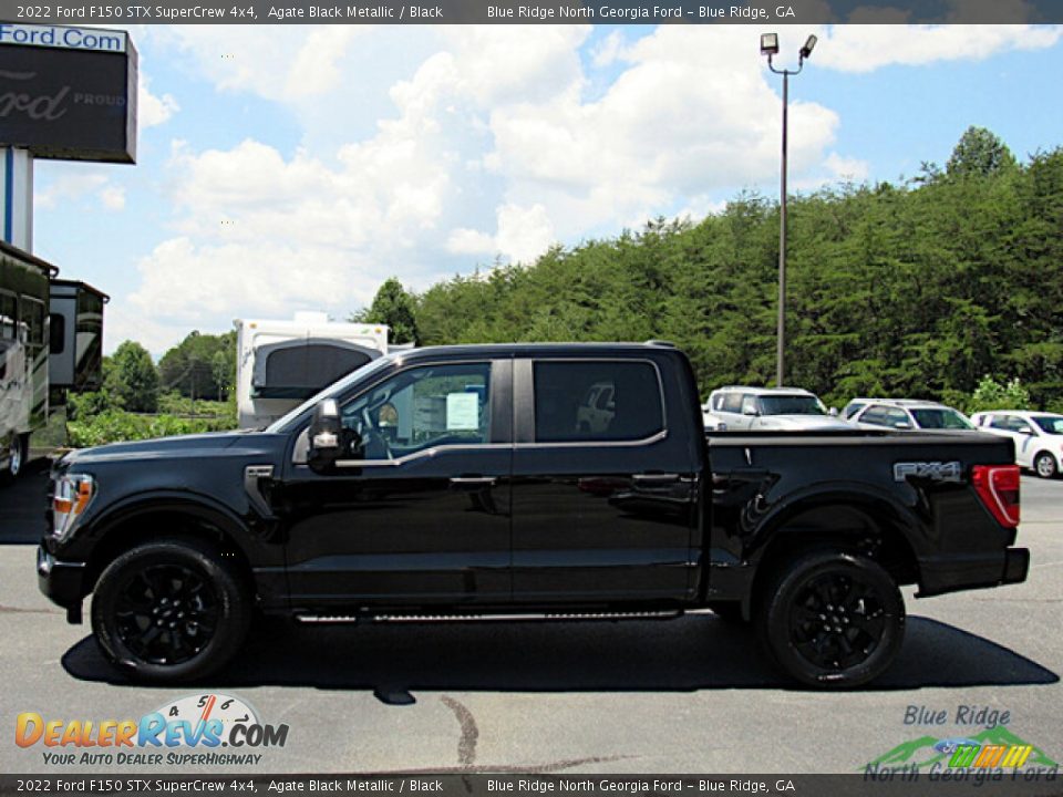 2022 Ford F150 STX SuperCrew 4x4 Agate Black Metallic / Black Photo #2