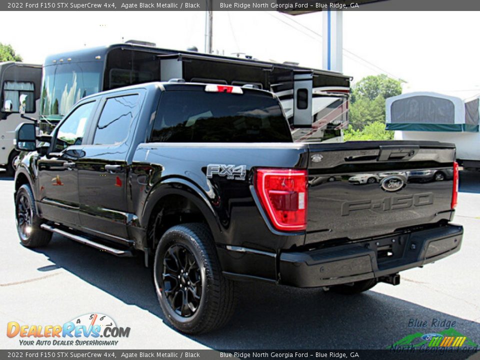 2022 Ford F150 STX SuperCrew 4x4 Agate Black Metallic / Black Photo #3