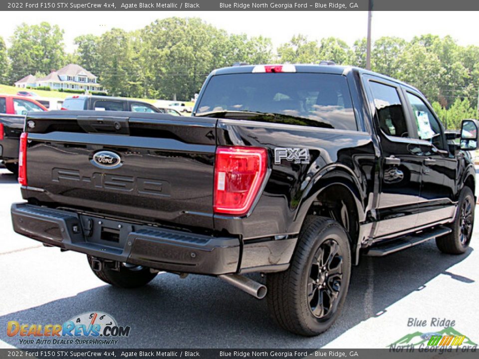 2022 Ford F150 STX SuperCrew 4x4 Agate Black Metallic / Black Photo #5