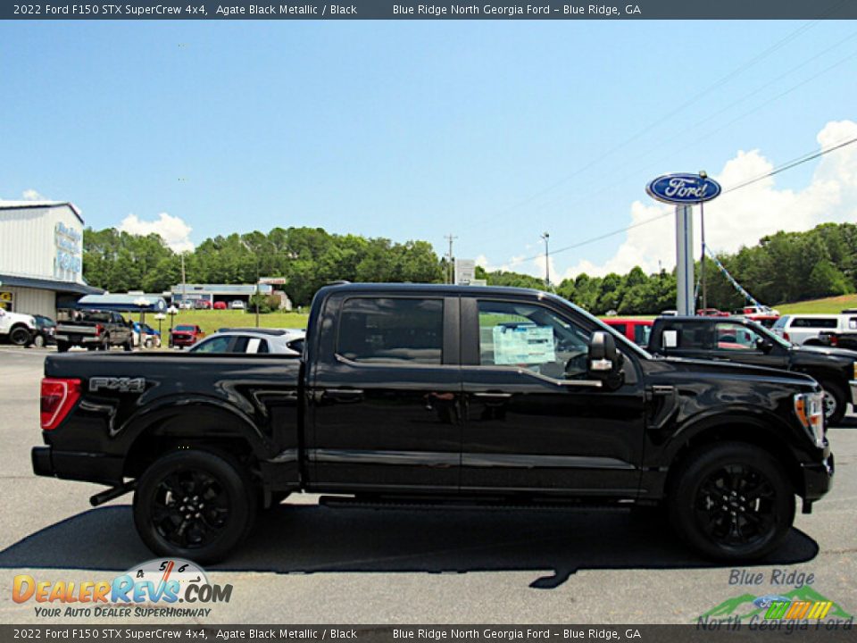 2022 Ford F150 STX SuperCrew 4x4 Agate Black Metallic / Black Photo #6