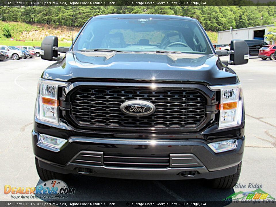 2022 Ford F150 STX SuperCrew 4x4 Agate Black Metallic / Black Photo #8