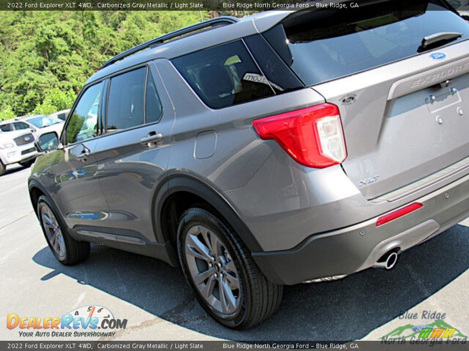 2022 Ford Explorer XLT 4WD Carbonized Gray Metallic / Light Slate Photo #28