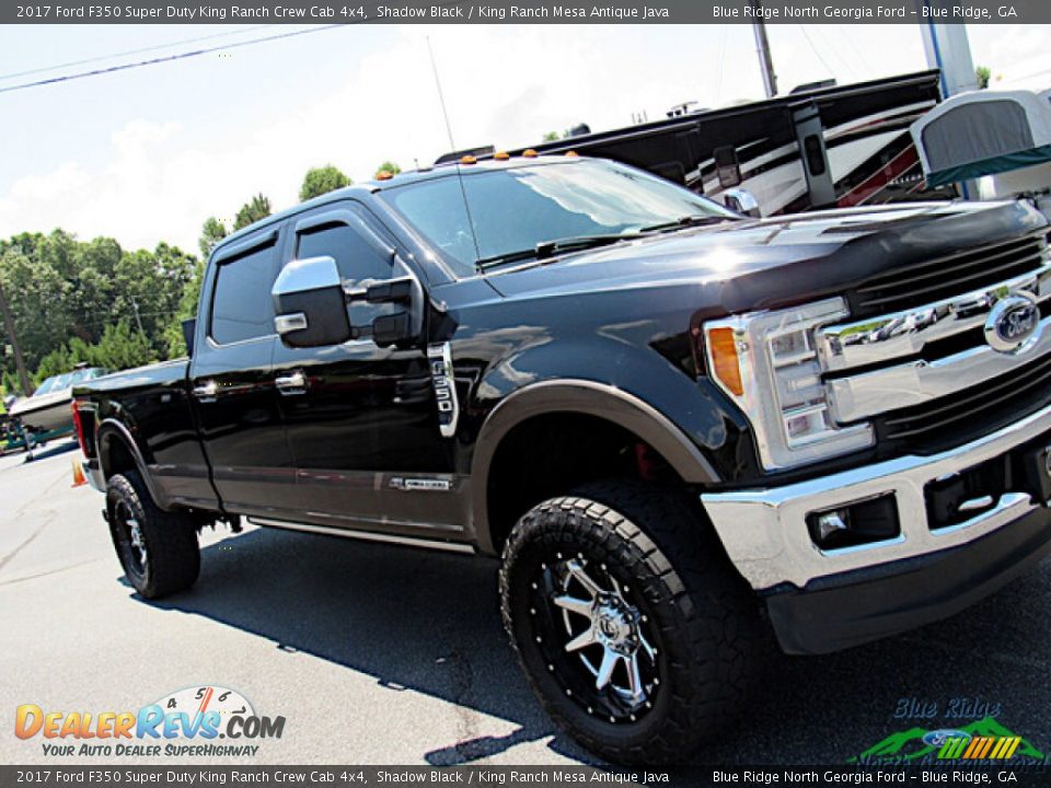 2017 Ford F350 Super Duty King Ranch Crew Cab 4x4 Shadow Black / King Ranch Mesa Antique Java Photo #32