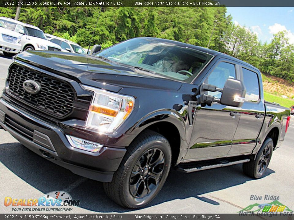 2022 Ford F150 STX SuperCrew 4x4 Agate Black Metallic / Black Photo #27