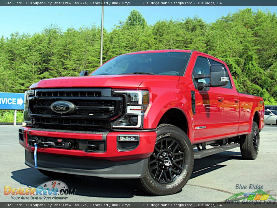 2022 Ford F350 Super Duty Lariat Crew Cab 4x4 Rapid Red / Black Onyx Photo #1