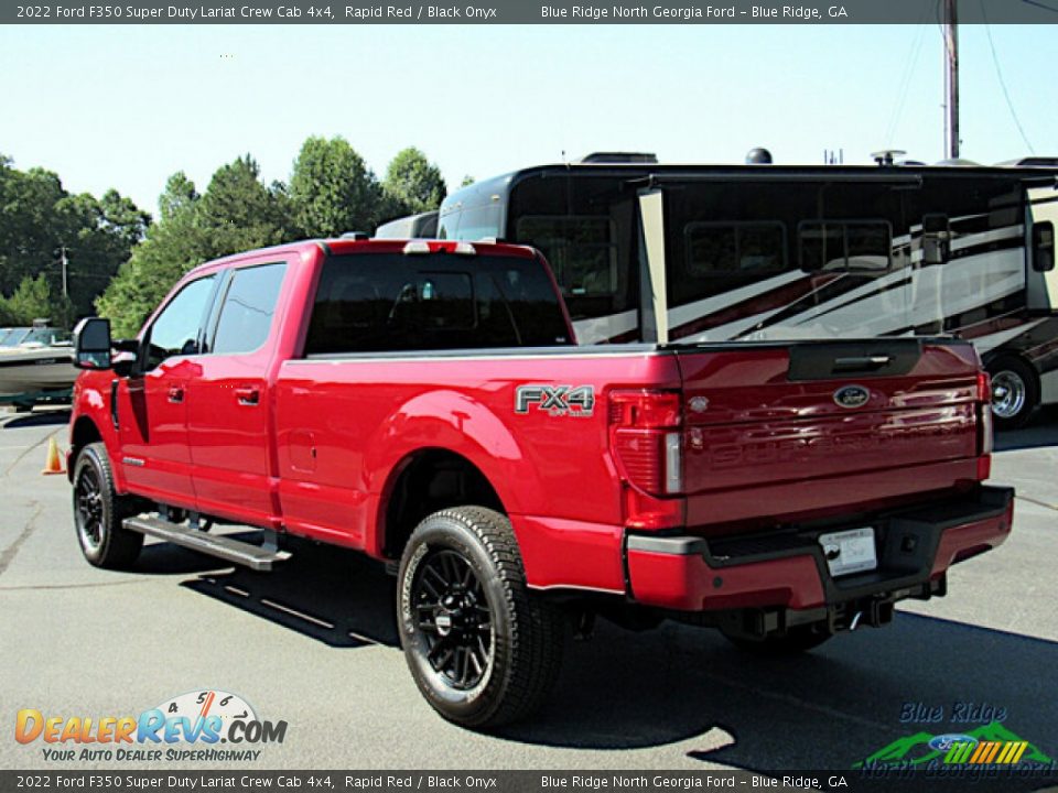 2022 Ford F350 Super Duty Lariat Crew Cab 4x4 Rapid Red / Black Onyx Photo #3