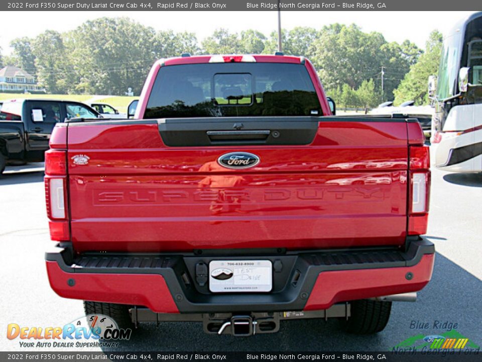 2022 Ford F350 Super Duty Lariat Crew Cab 4x4 Rapid Red / Black Onyx Photo #4