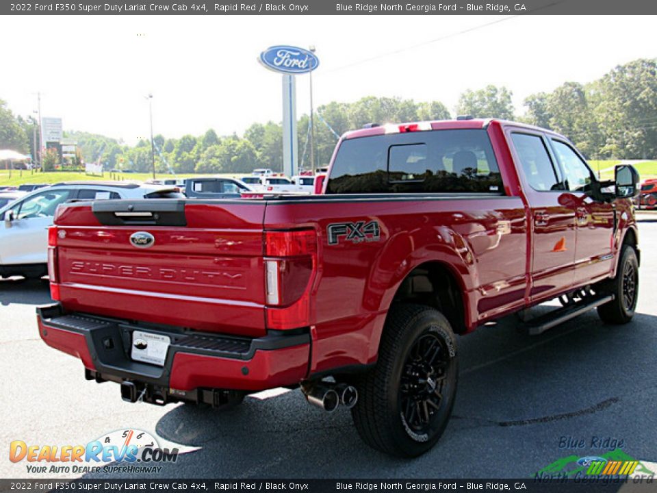 2022 Ford F350 Super Duty Lariat Crew Cab 4x4 Rapid Red / Black Onyx Photo #5