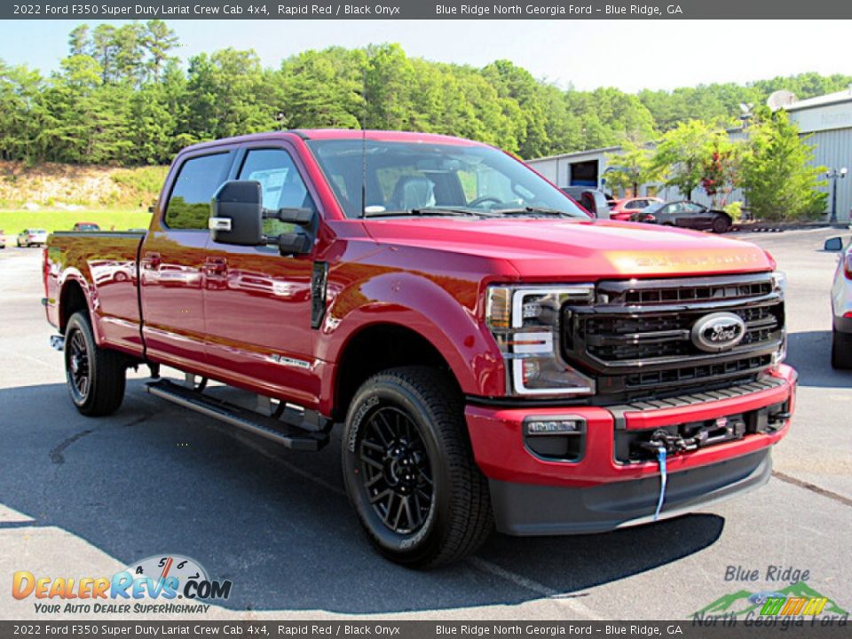 2022 Ford F350 Super Duty Lariat Crew Cab 4x4 Rapid Red / Black Onyx Photo #7