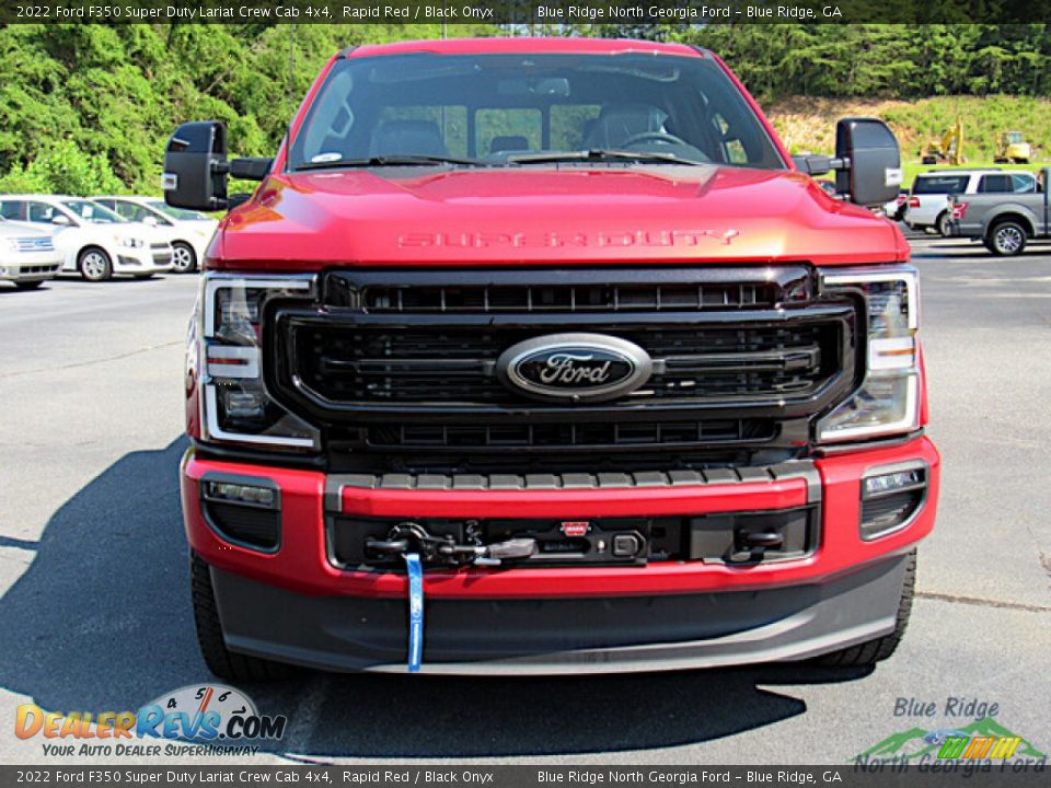 2022 Ford F350 Super Duty Lariat Crew Cab 4x4 Rapid Red / Black Onyx Photo #8