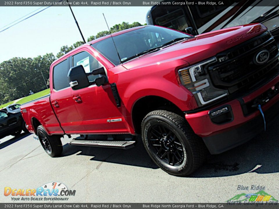 2022 Ford F350 Super Duty Lariat Crew Cab 4x4 Rapid Red / Black Onyx Photo #30