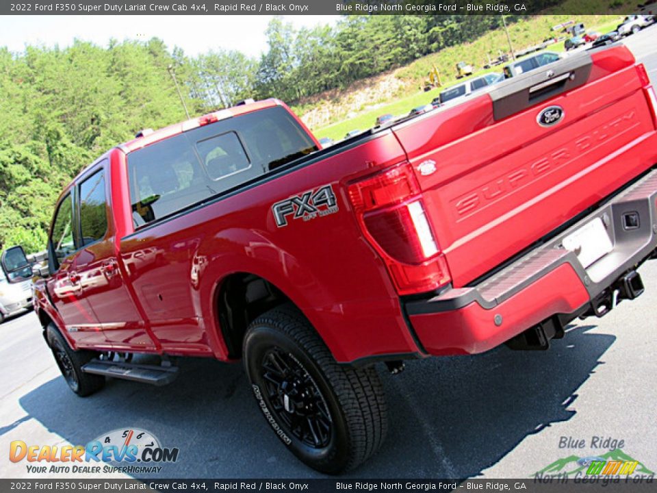 2022 Ford F350 Super Duty Lariat Crew Cab 4x4 Rapid Red / Black Onyx Photo #32