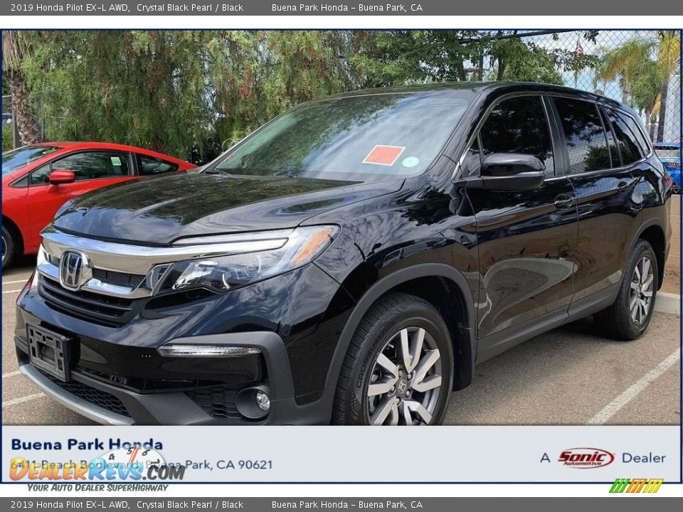 2019 Honda Pilot EX-L AWD Crystal Black Pearl / Black Photo #1