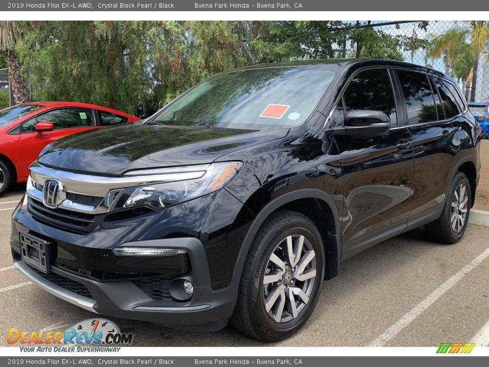 2019 Honda Pilot EX-L AWD Crystal Black Pearl / Black Photo #2