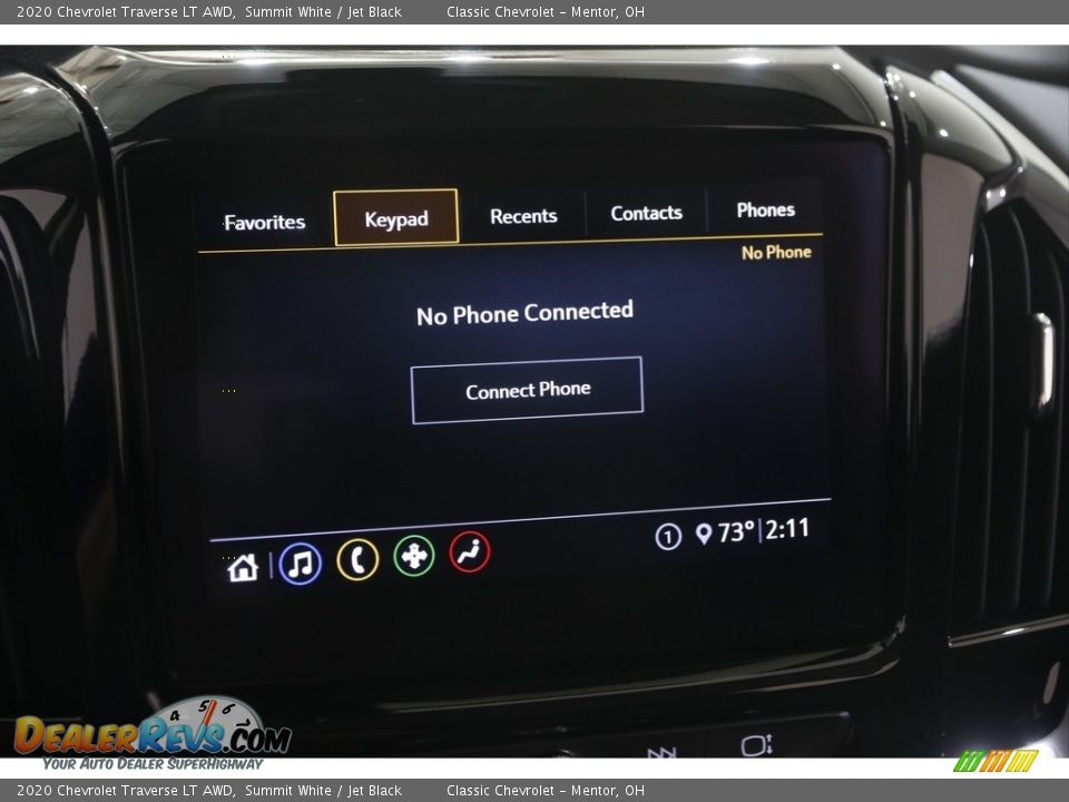 2020 Chevrolet Traverse LT AWD Summit White / Jet Black Photo #11