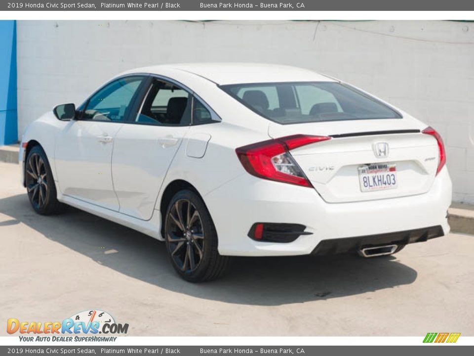 2019 Honda Civic Sport Sedan Platinum White Pearl / Black Photo #2