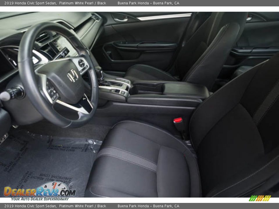 2019 Honda Civic Sport Sedan Platinum White Pearl / Black Photo #3