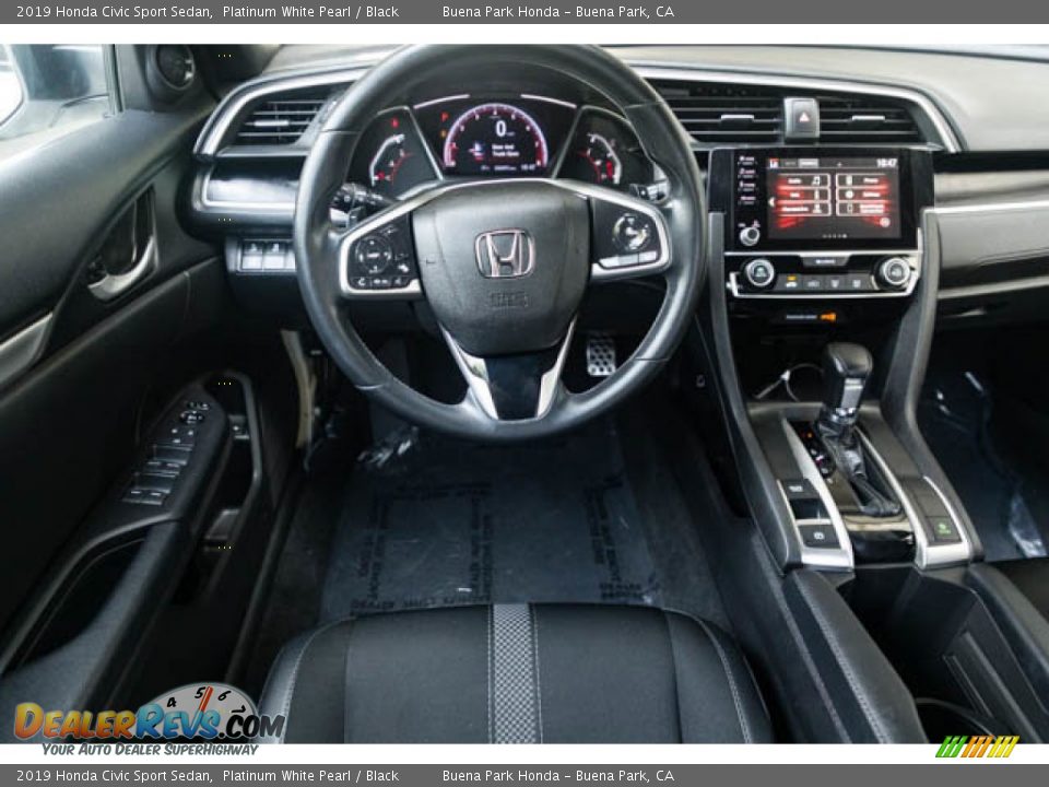 2019 Honda Civic Sport Sedan Platinum White Pearl / Black Photo #5