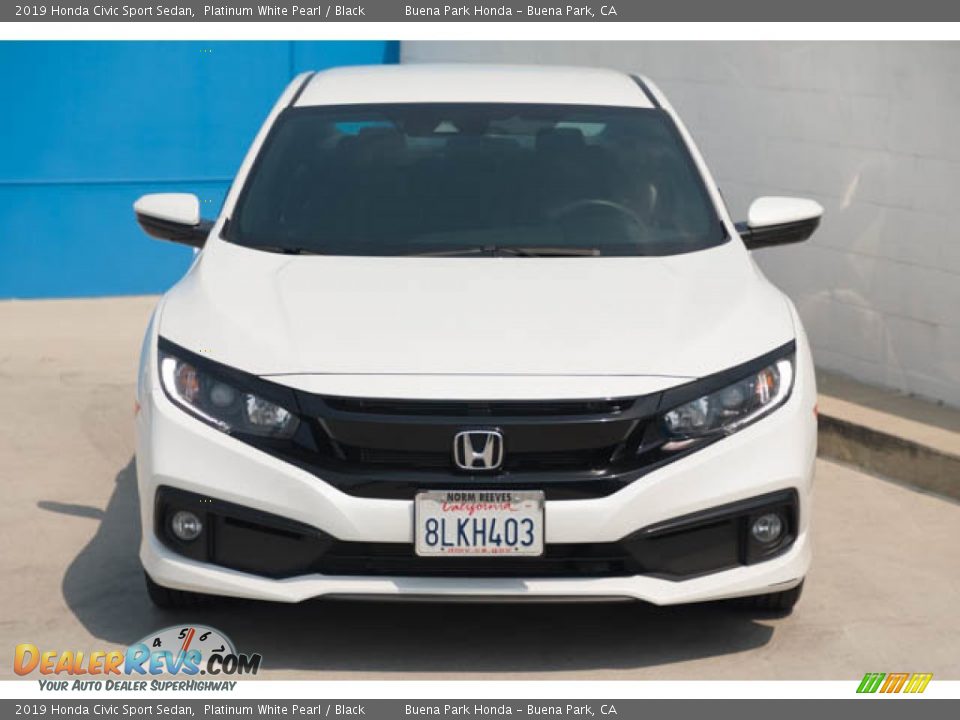 2019 Honda Civic Sport Sedan Platinum White Pearl / Black Photo #7