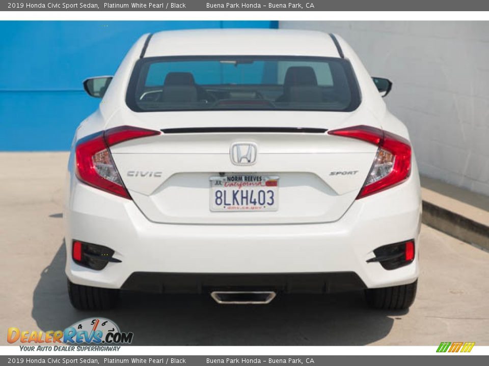 2019 Honda Civic Sport Sedan Platinum White Pearl / Black Photo #9