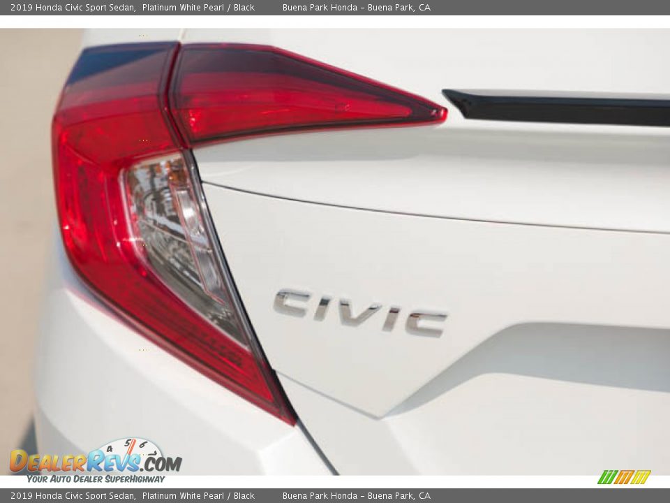 2019 Honda Civic Sport Sedan Platinum White Pearl / Black Photo #10