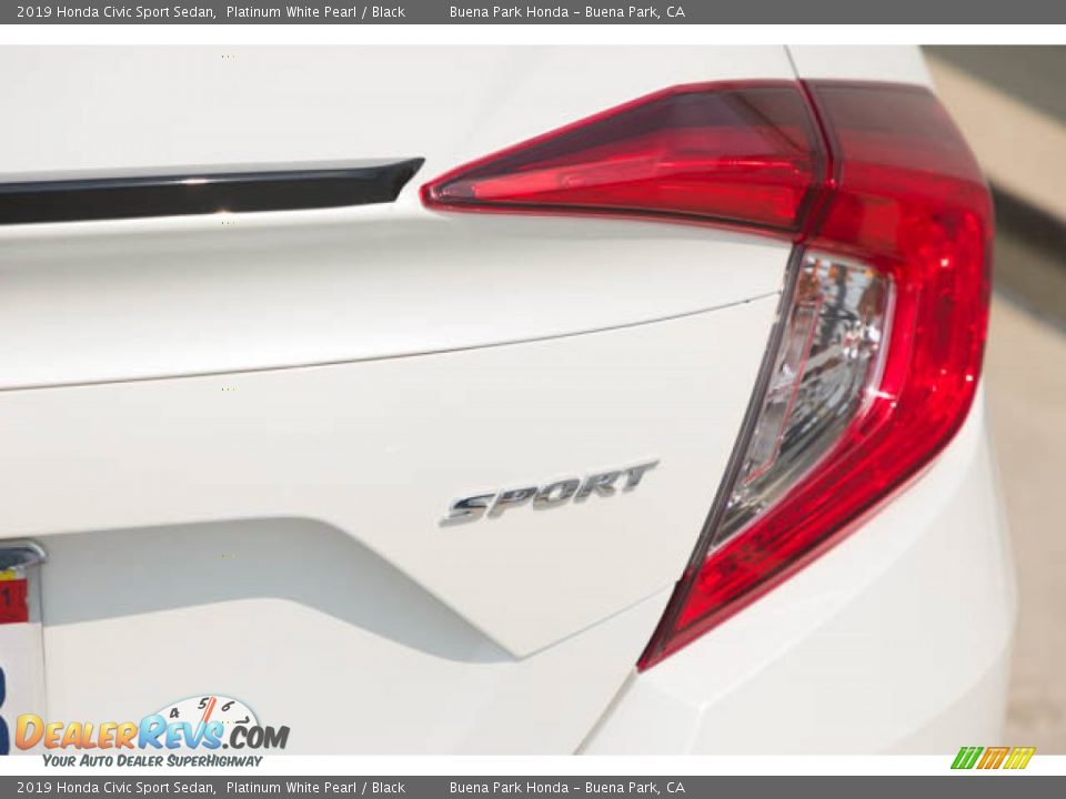 2019 Honda Civic Sport Sedan Platinum White Pearl / Black Photo #11