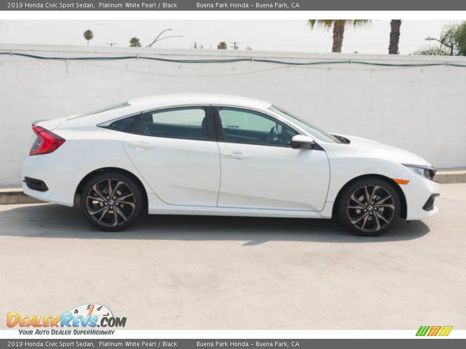2019 Honda Civic Sport Sedan Platinum White Pearl / Black Photo #12