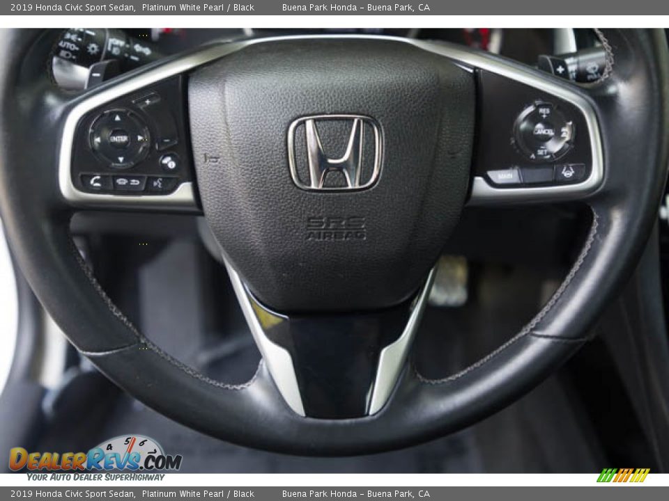 2019 Honda Civic Sport Sedan Platinum White Pearl / Black Photo #13