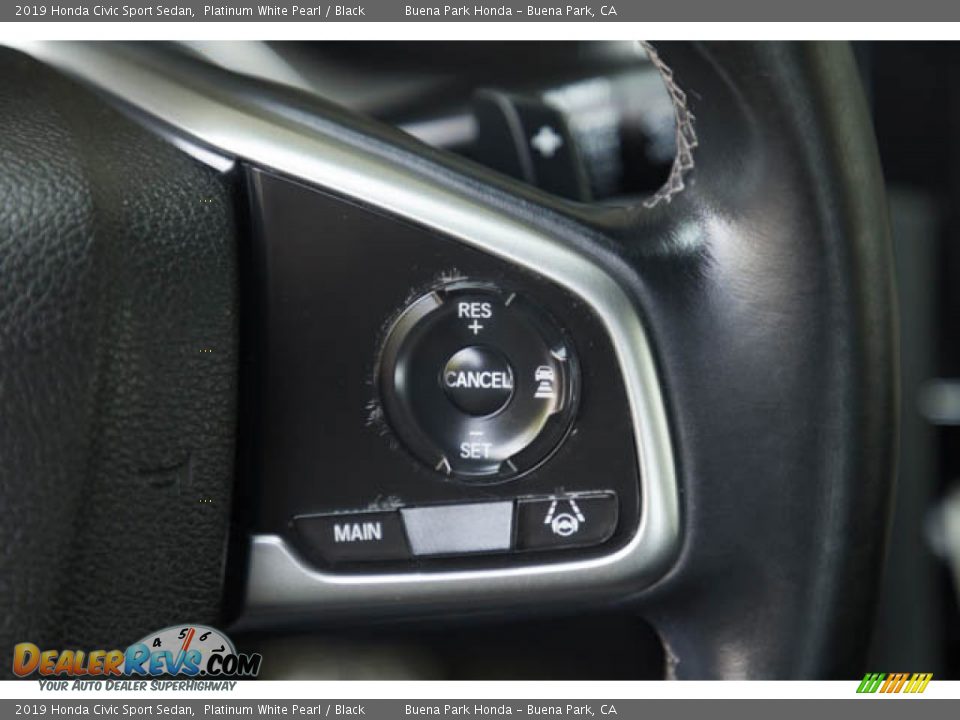 2019 Honda Civic Sport Sedan Platinum White Pearl / Black Photo #15